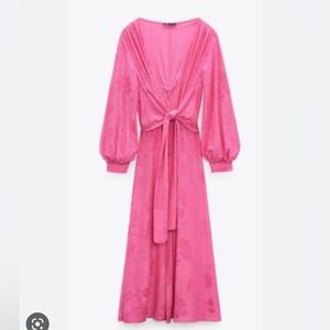Zara JACQUARD DRESS Pink